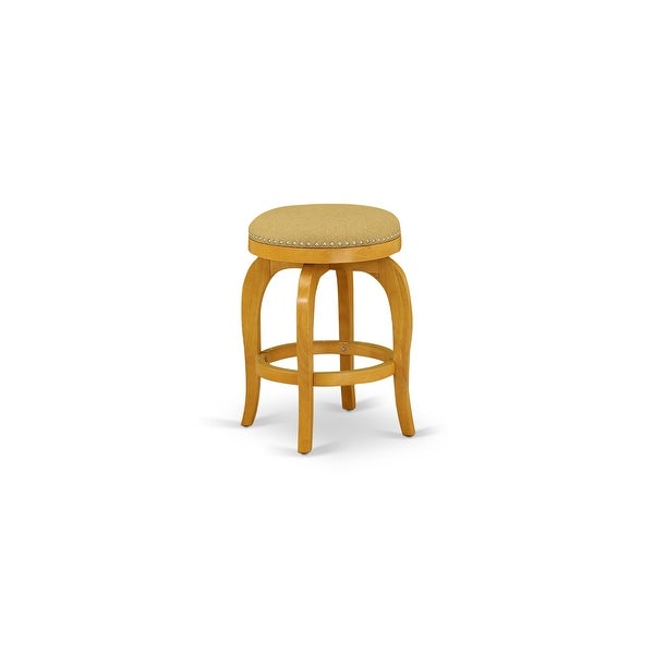 Bedford Swivel Backless Barstool 24'' Seat Height And Pu Leather Roast (Color Options Available)