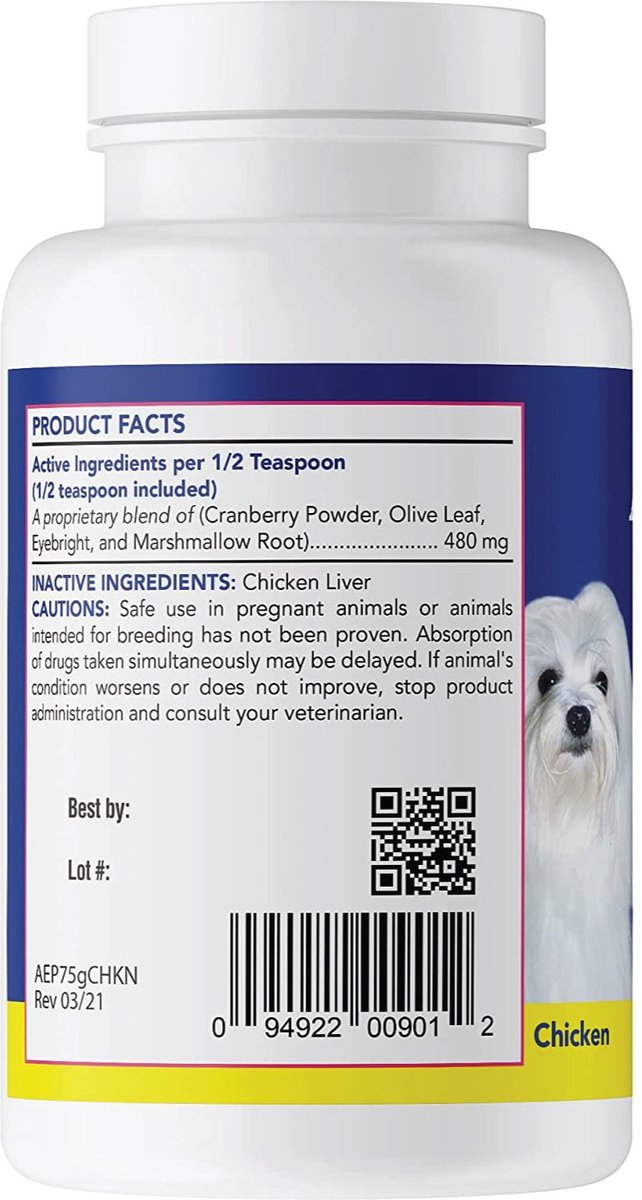 Angels' Eyes Plus Chicken Flavored Powder Tear Stain Supplement for Dogs and Cats