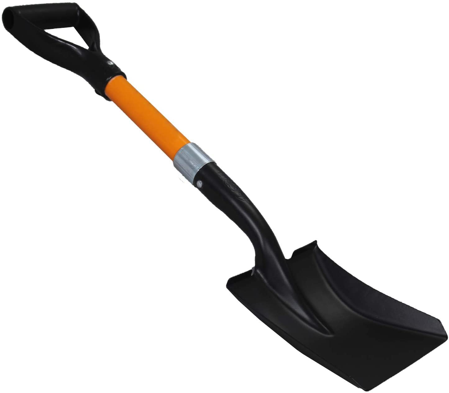 Ashmanonline Heavy Duty Square Shovel 27 inches in Length. Orange Metal Mini Handle Shovel (2 Pack)