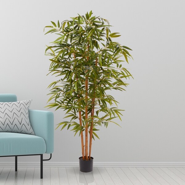 Pure Garden Artificial Potted Bamboo Silk Tree