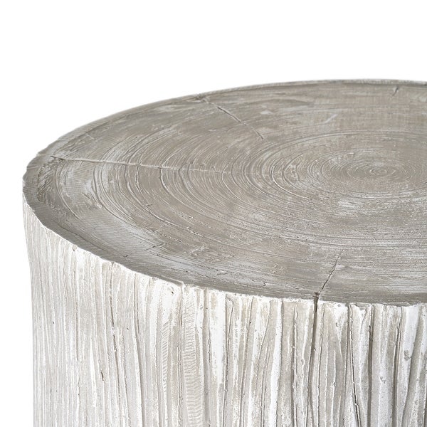 Rustic Boho Tree Stump Accent Stool Side End Table