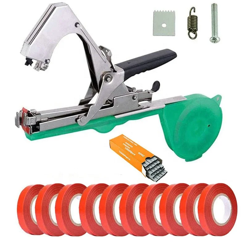 Garden Plant Tying Machine Branch Binding Twist Tapener Tape Tool for Plant Vine Grapes Raspberries Tomatoes and Vegetables