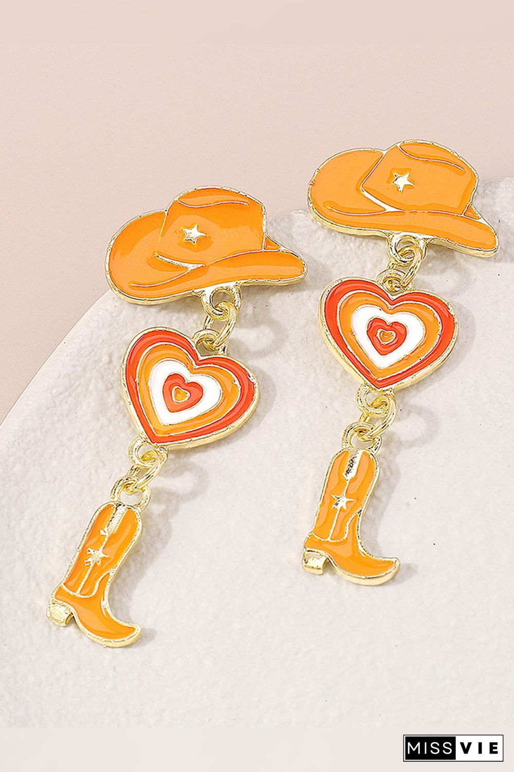 Alloy Heart and Boots Earrings MOQ 5pcs