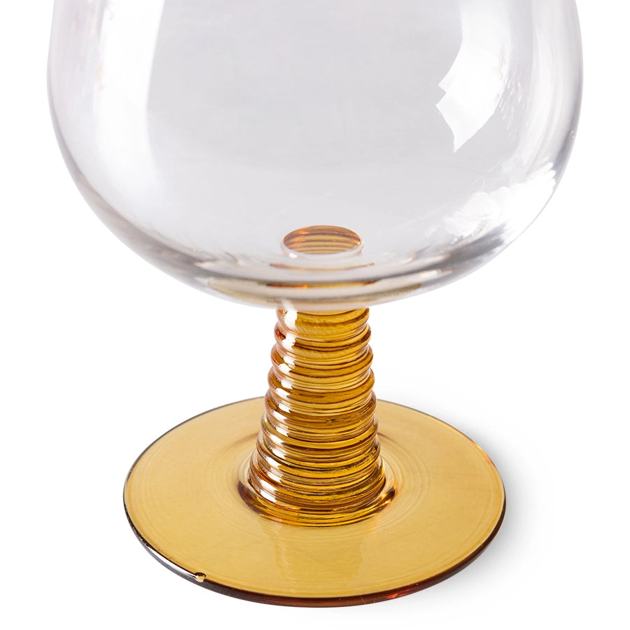 Wine glass - ochre - low stem