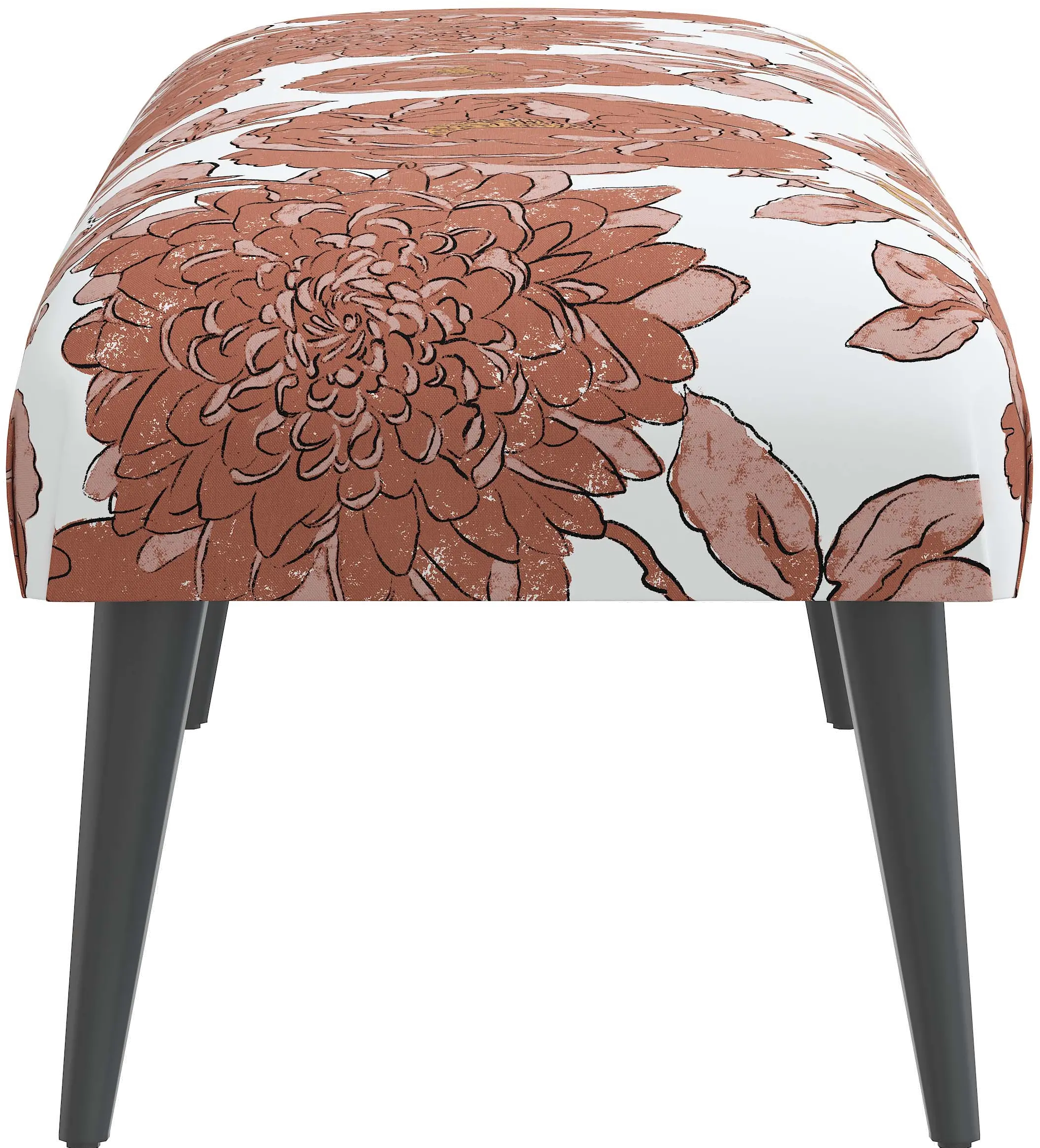 Bridget Pink Floral Bench - Skyline Furniture