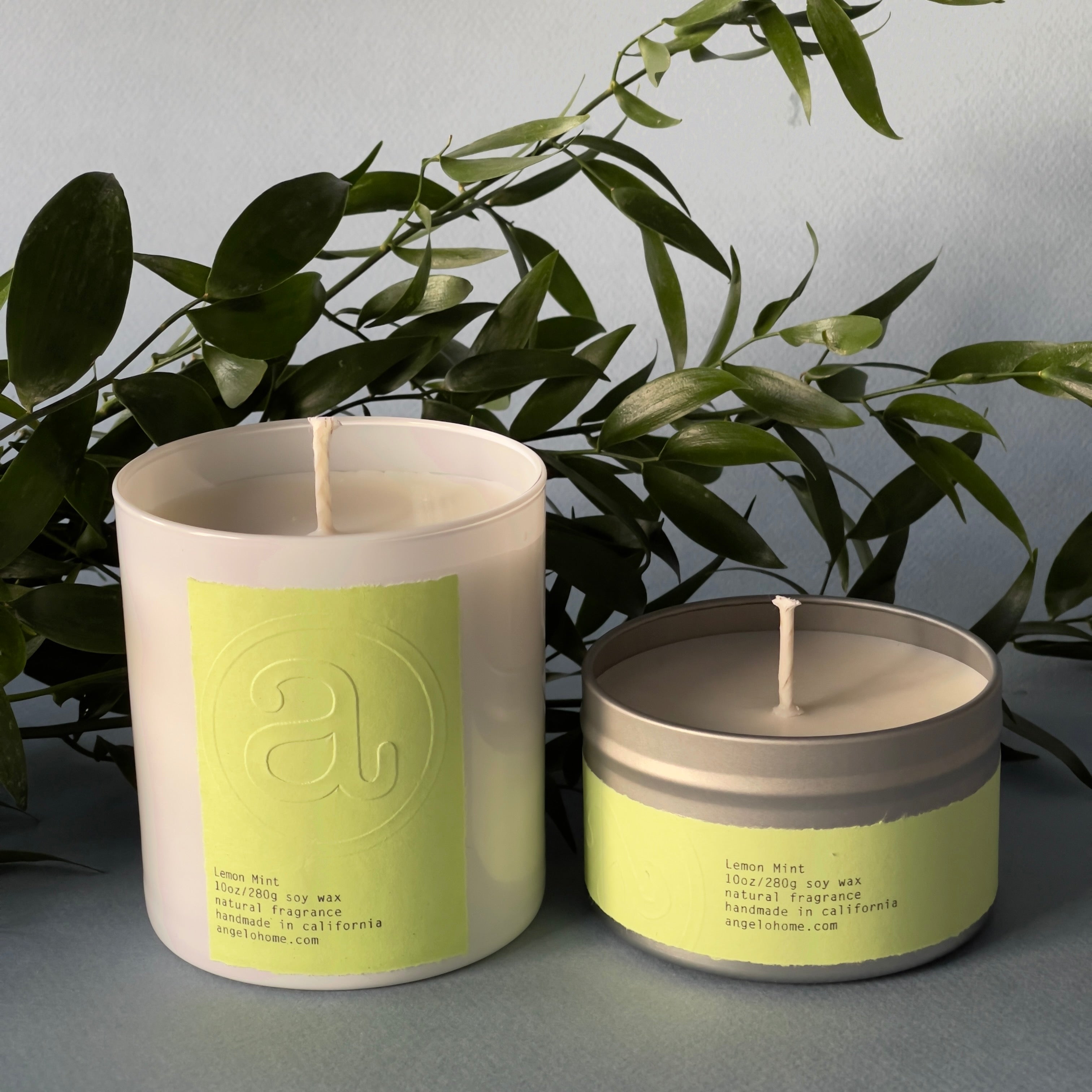 angelo:HOME Lemon Mint Scented Candle