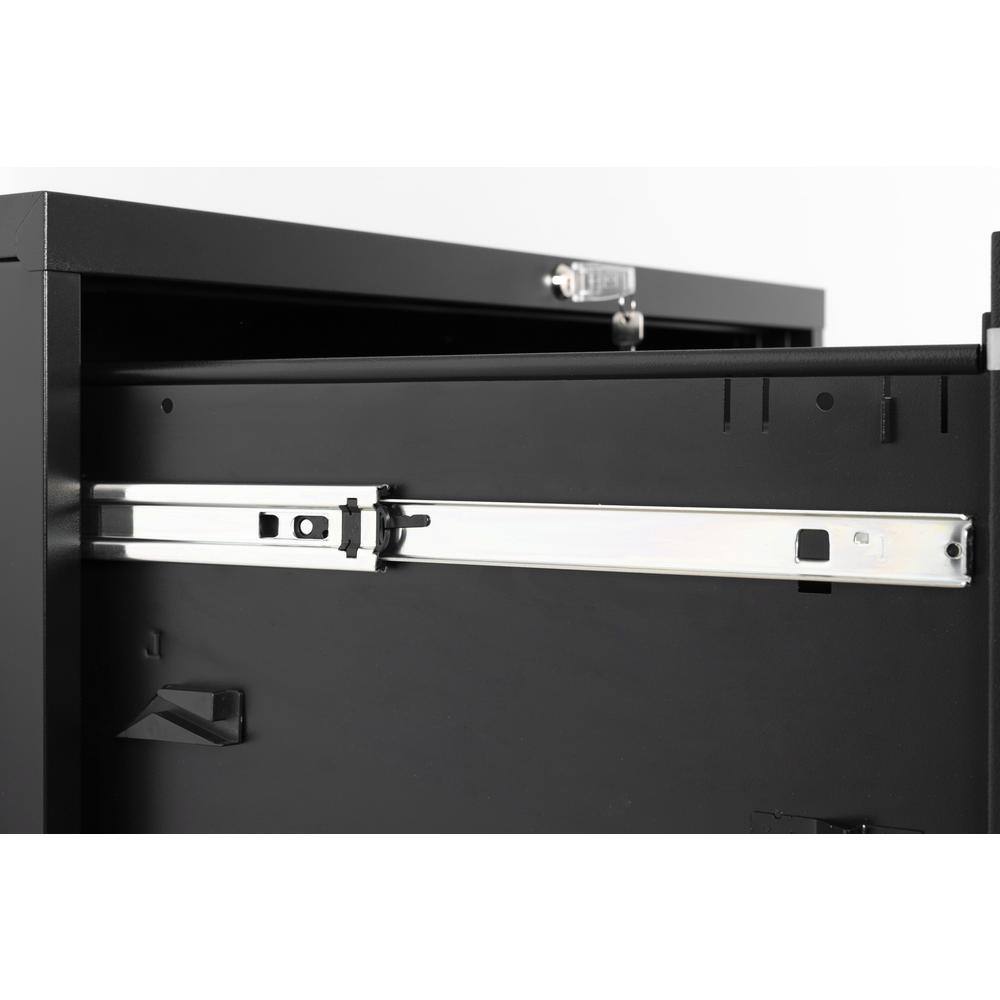 Aoibox Black 4-Drawer 40 in H x 35 in W x 18 in D Metal Steel Lateral File Cabinet for LegalLetter A4 Size SNSA08IN031