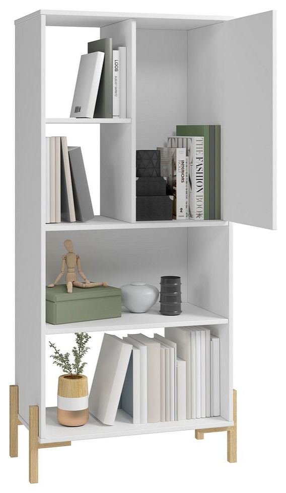 Manhattan Comfort Bowery Bookcase  5 Shelves   Transitional   Bookcases   by Manhattan Comfort  Houzz