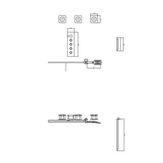 Nestfair 2-Spray Patterns with 2.0 GPM 10 in. Wall Mount Dual Shower Heads with 5 Handles in Matte Black DGP8109B