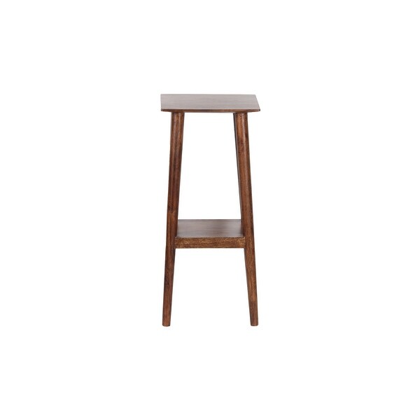 Porter Designs Portola Transitional Solid Acacia Wood End Table， Brown