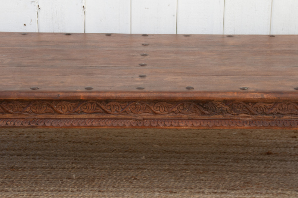 Antique Rustic Takhat Teak Coffee Table   Eclectic   Coffee And Accent Tables   by De cor  Houzz