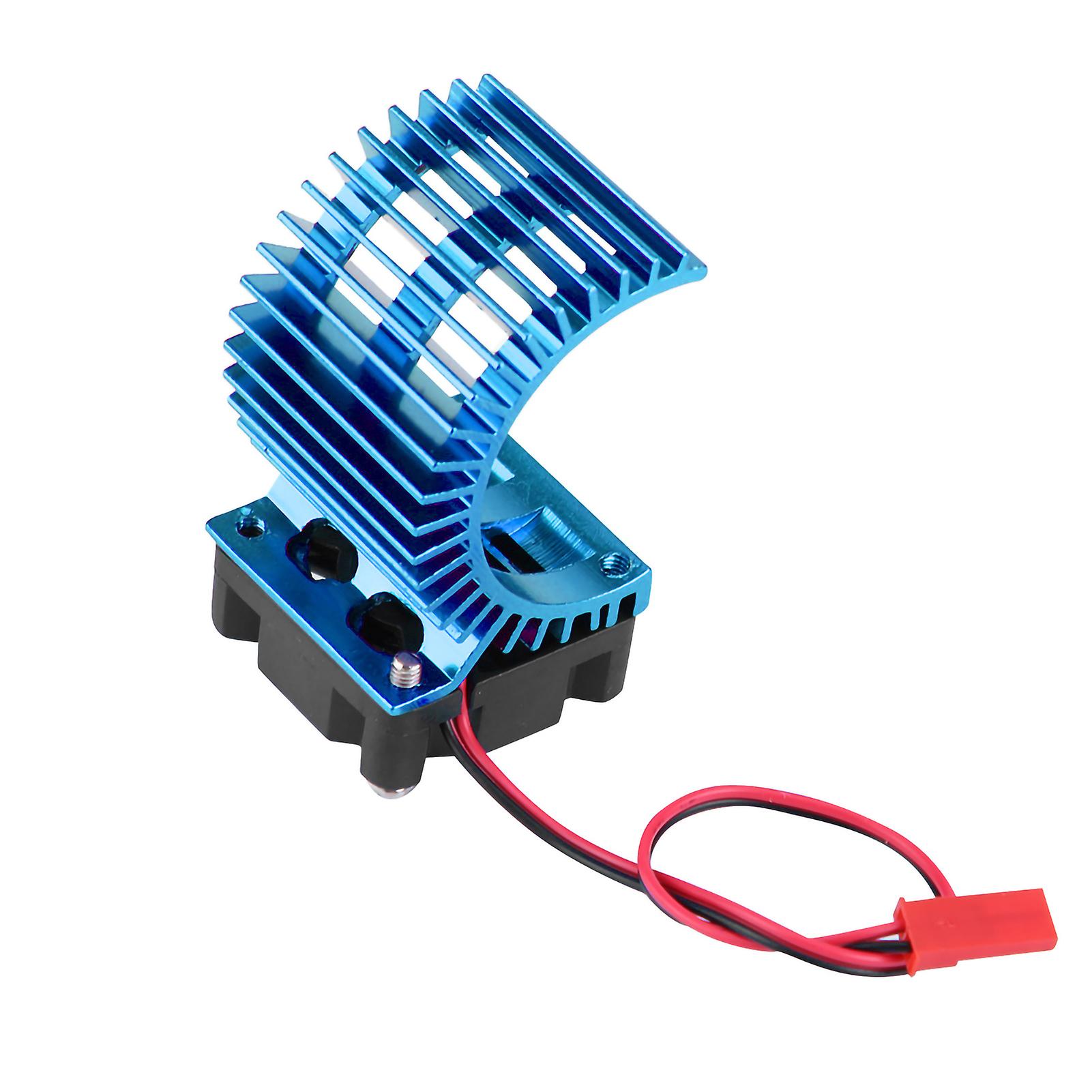 Heat Sink With Cooling Fan For 1/10 Scale Electric Rc Car 540 / 550 Motor (blue)