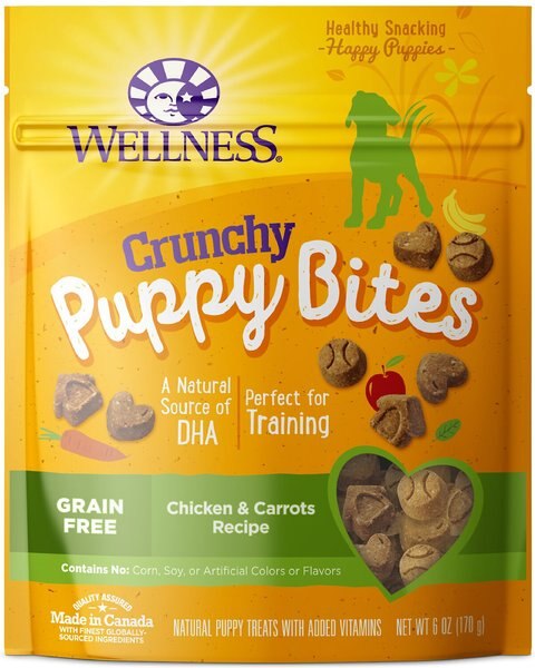 Wellness Crunchy Puppy Bites Chicken and Carrots Recipe Grain-Free Dog Treats