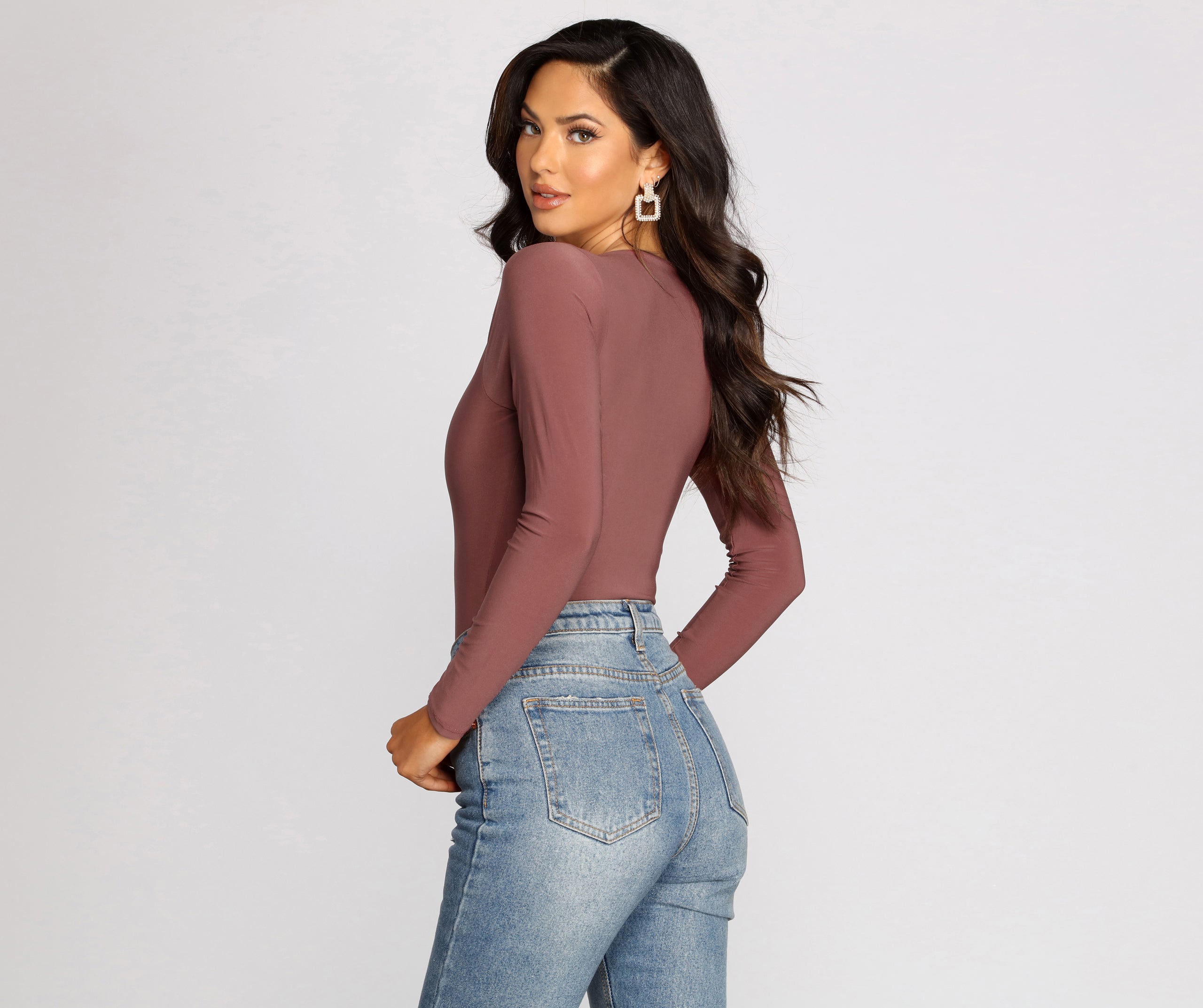 Basic V Neck Bodysuit