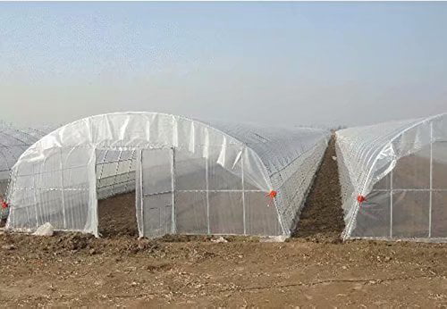 Agfabric 1.2Mil Plastic Covering Clear Polyethylene Greenhouse Film UV Resistant for Grow Tunnel and Garden Hoop, Plant Cover&Frost Blanket for Season Extension,Keep Warm and Frost Protection, 6x12ft