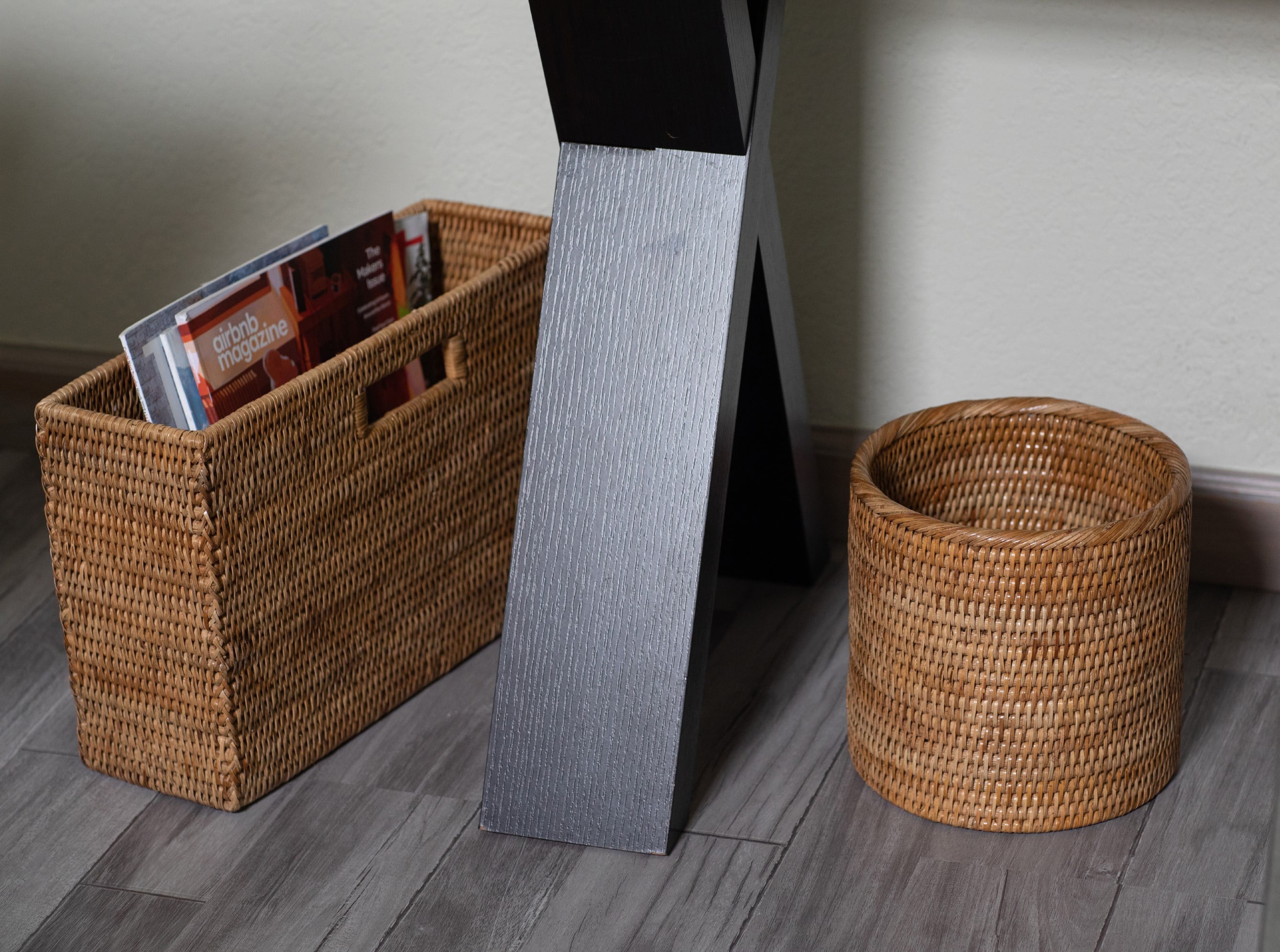 Artifacts Rattan™ Petit Round Waste Basket