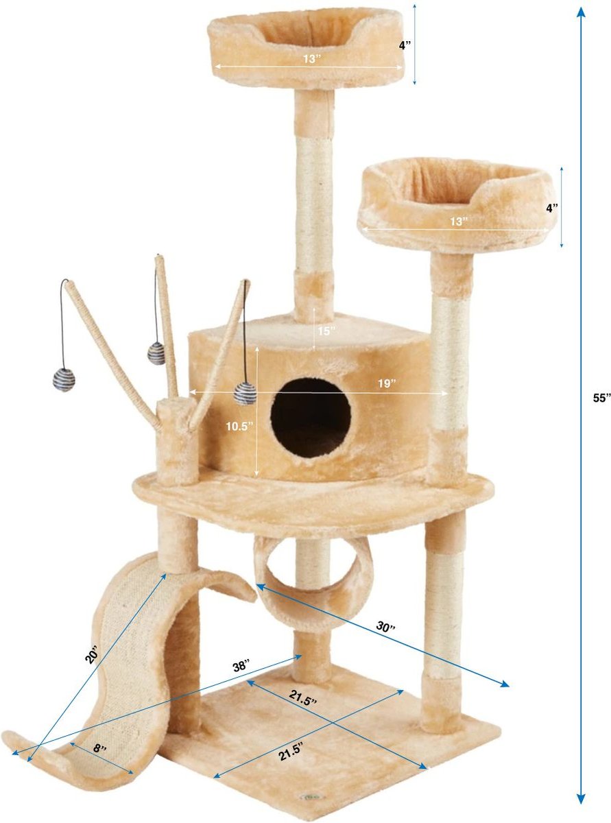 Go Pet Club 55-in Slide Cat Tree