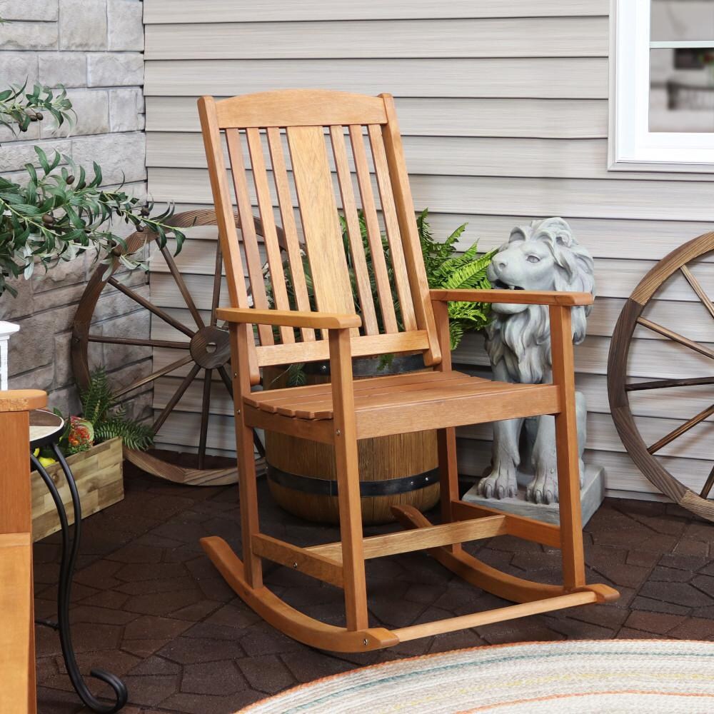 Ultimate Patio Meranti Wood Outdoor Rocking Chair