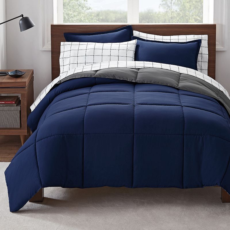 Serta? Simply Clean Antimicrobial Reversible Comforter Set with Sheets