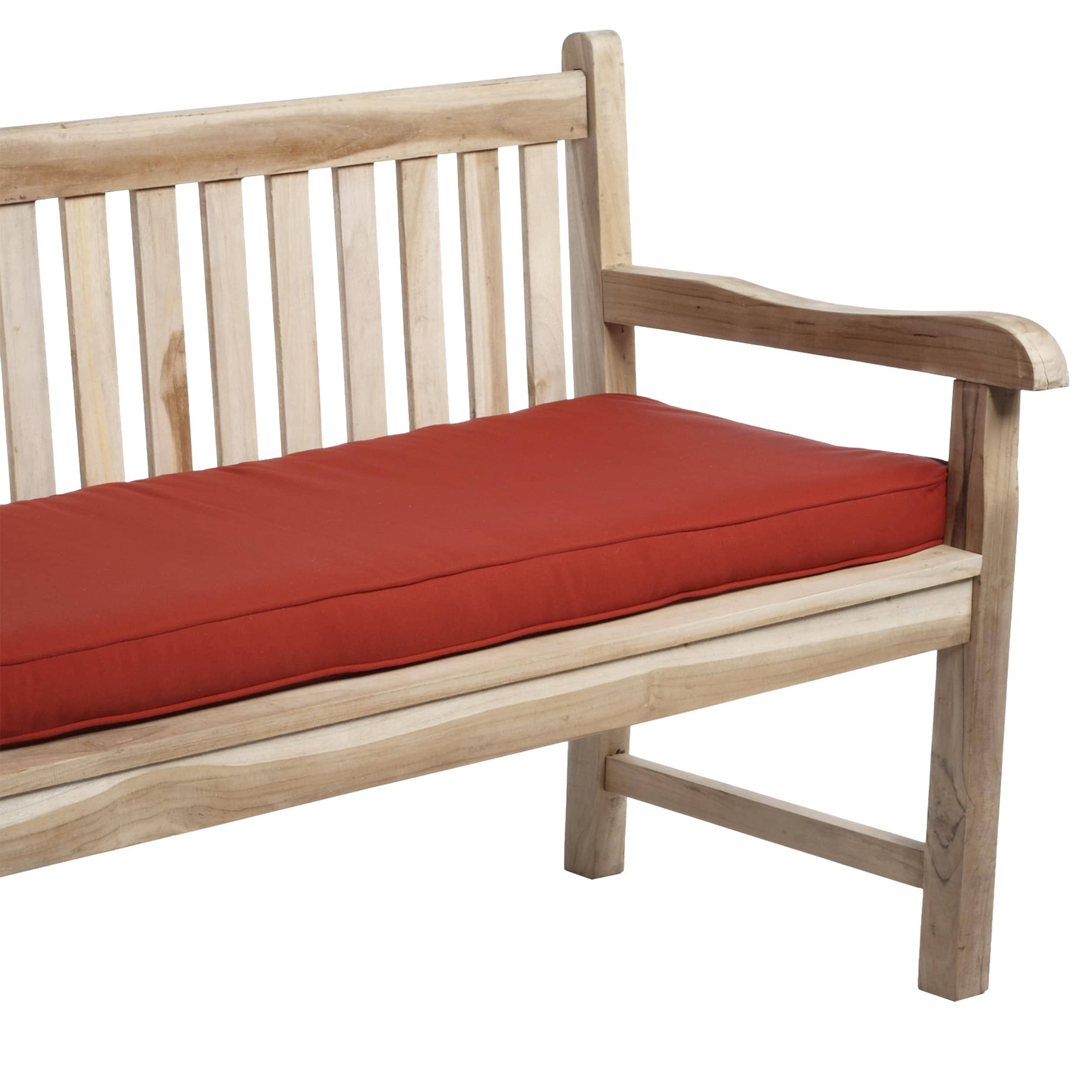 Humble and Haute Red Indoor/ Outdoor Corded Bench Cushion 60 in w x 19 in d