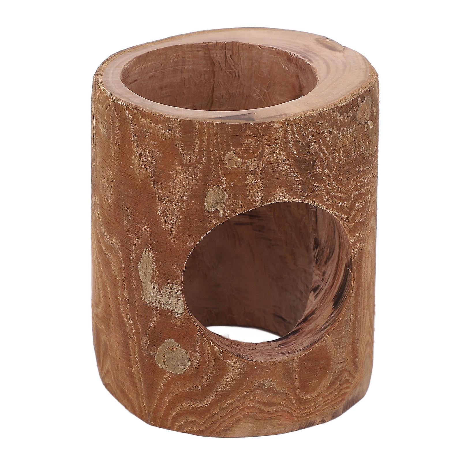 Wooden Animal Tunnel Applewood Side Single Hole Hamster Tube For Rabbit Ferret Guinea Pig Syrian Hamster8cm/3.1in