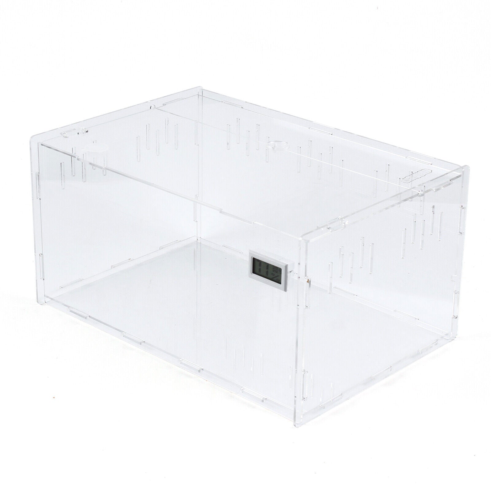 Miumaeov Climbing Pet Box Acrylic Reptile Tank Terrarium Clear Grids Spiders Lizard Breeding Box Clear Acrylic Pet Reptile Terrarium Habitat Turtle Cage Balcony