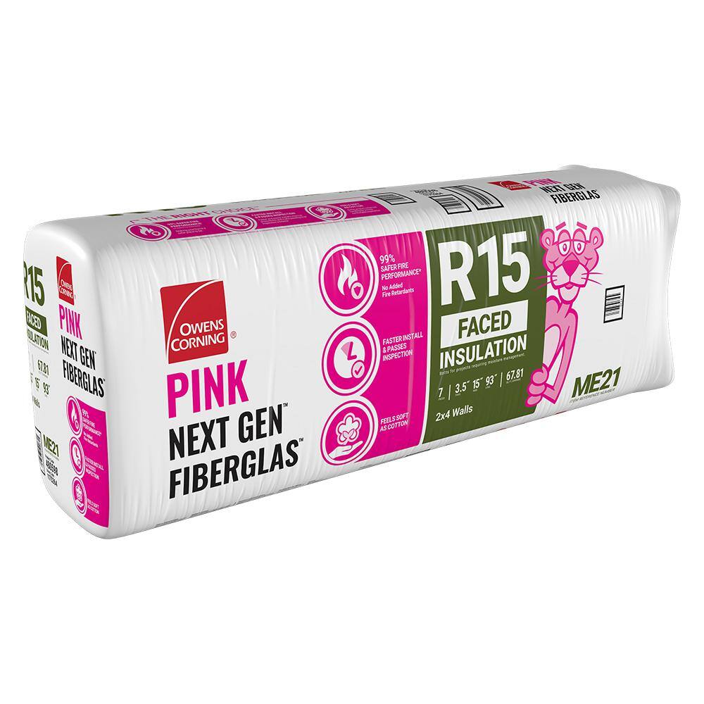 Owens Corning R-15 Kraft Faced Fiberglass Insulation Batt 15 in. x 93 in. ME21