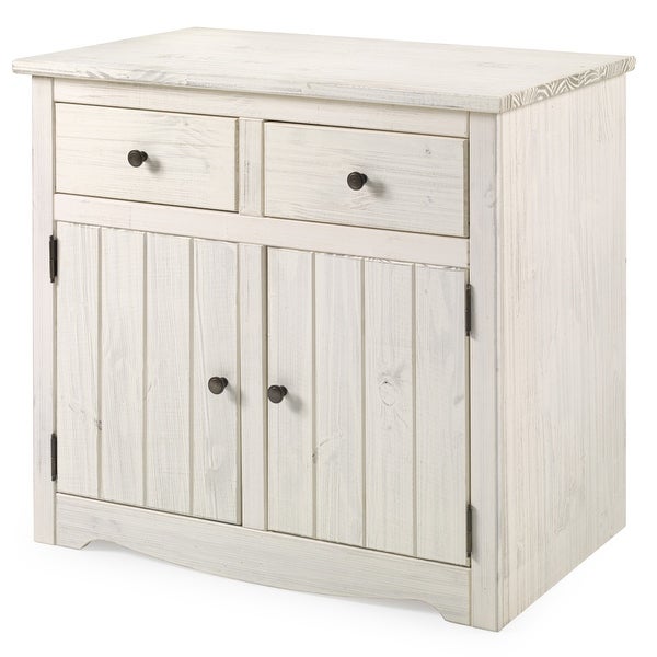 Wood Buffet Sideboard White Distressed | Furniture Dash - N/A