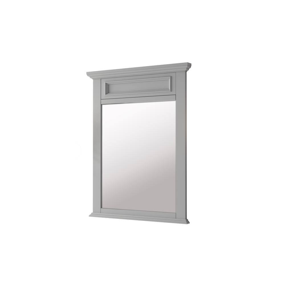 Home Decorators Collection Sadie 28 in. W x 36 in. H Framed Rectangular Beveled Edge Bathroom Vanity Mirror in Dove Gray MD-M2123