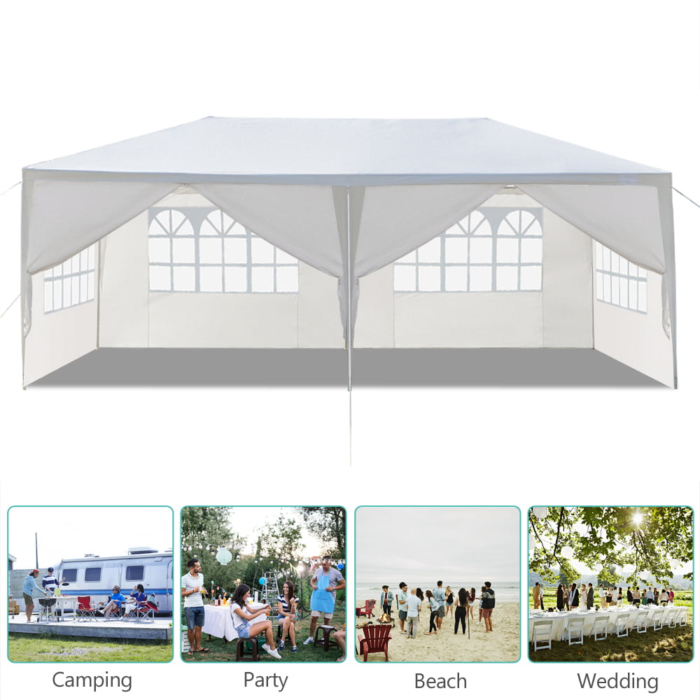 Ktaxon 10'x 20' Party Tent PE Gazebo Wedding Canopy w/6 Sidewalls