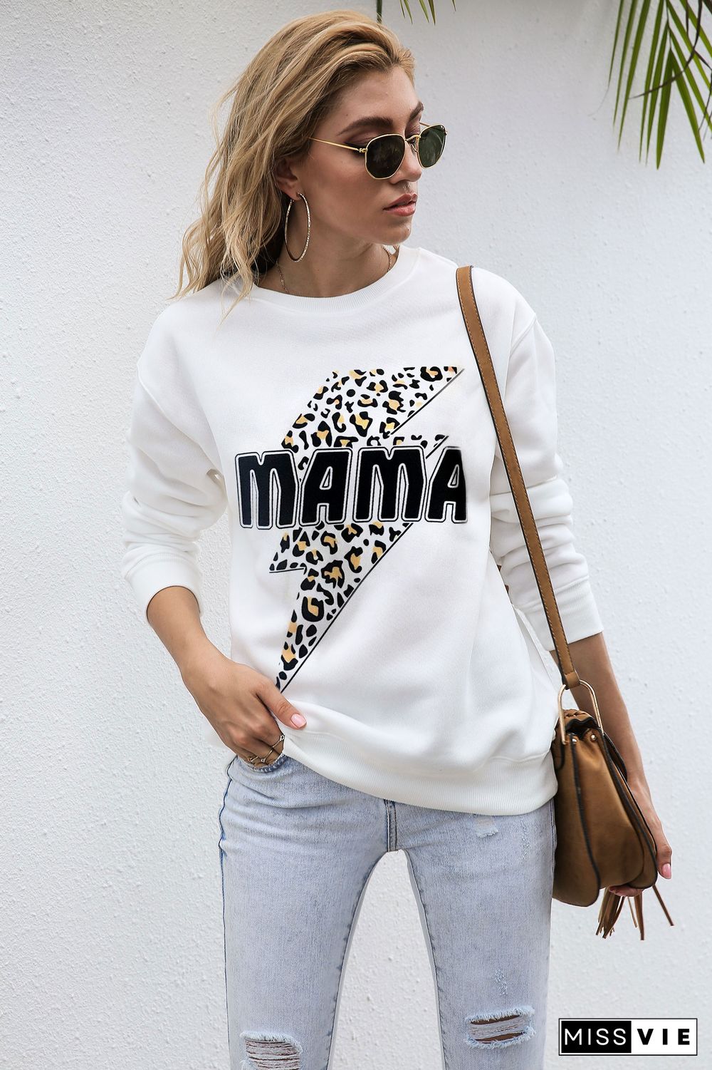 Mama Flash Leopard Graphee Sweatshirts