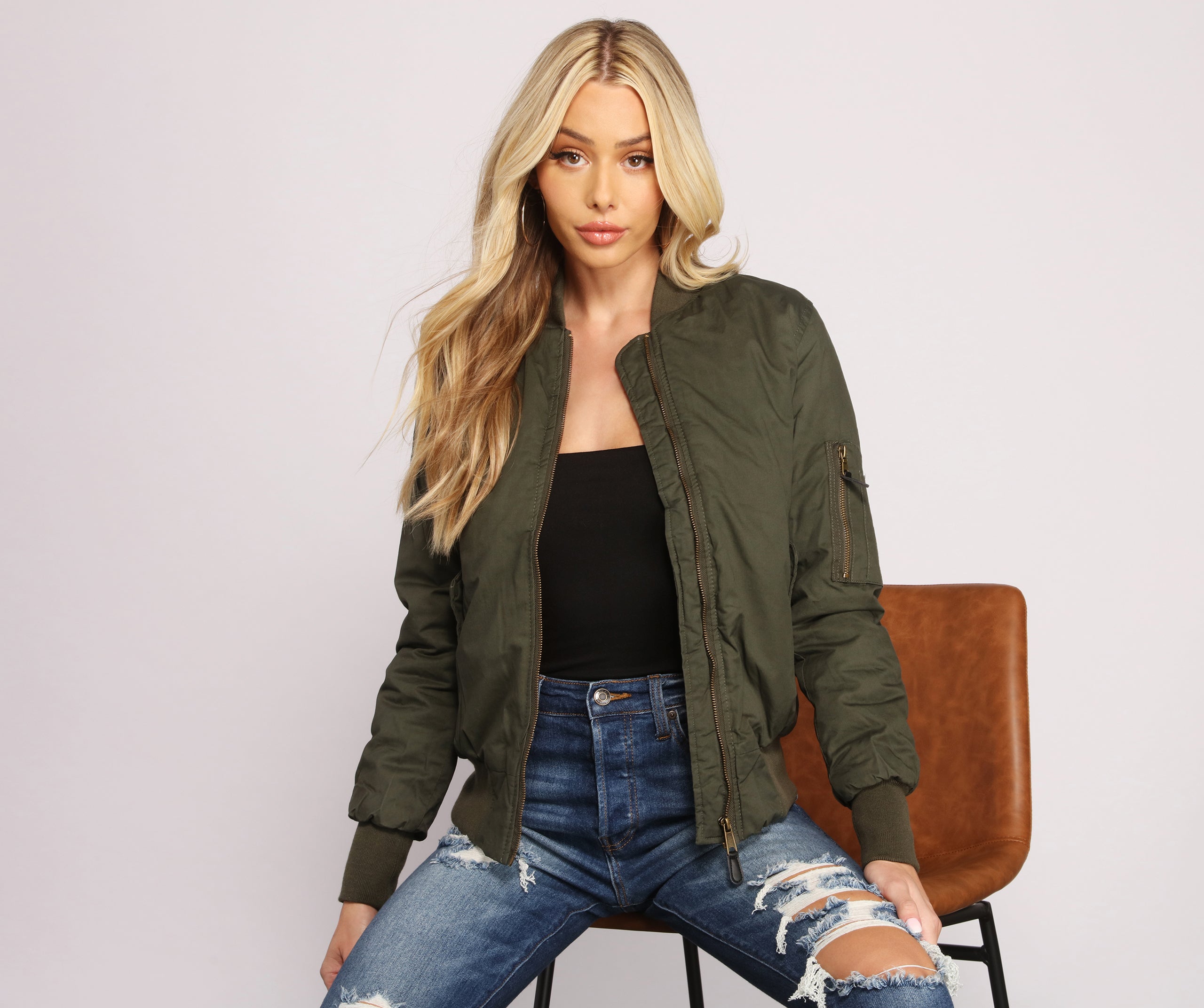 Edgy Chic Bomber Jacket