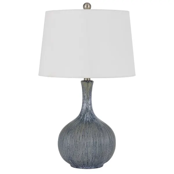 Vernate ceramic table lamp with hardback taper drum shade - One Size