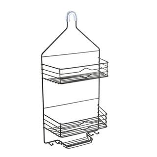 m MODA at home enterprises ltd. Jacob 21.2 in. x 10.75 in. Over-the-Shower Caddy in Black 305906-BLK