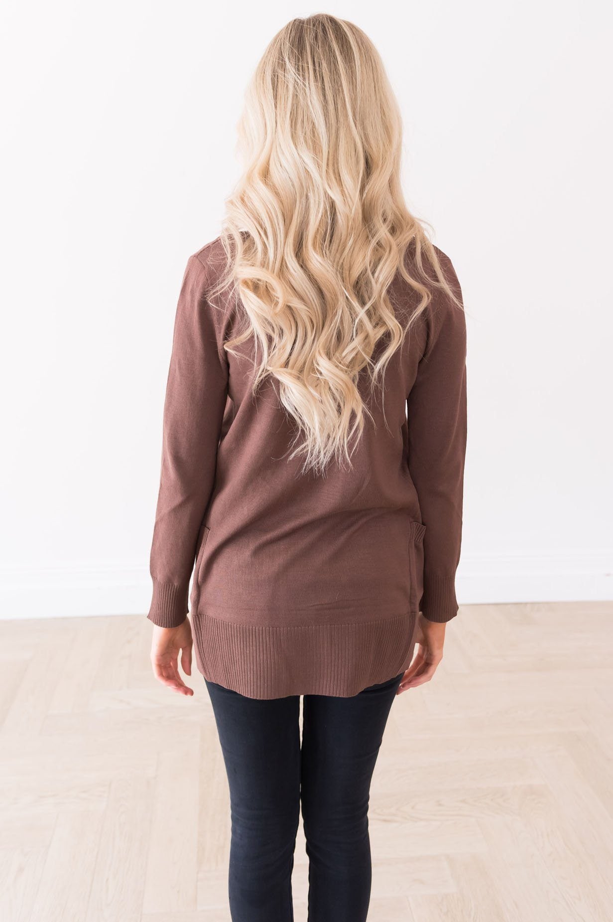 Long Distance Modest Pocket Cardigan