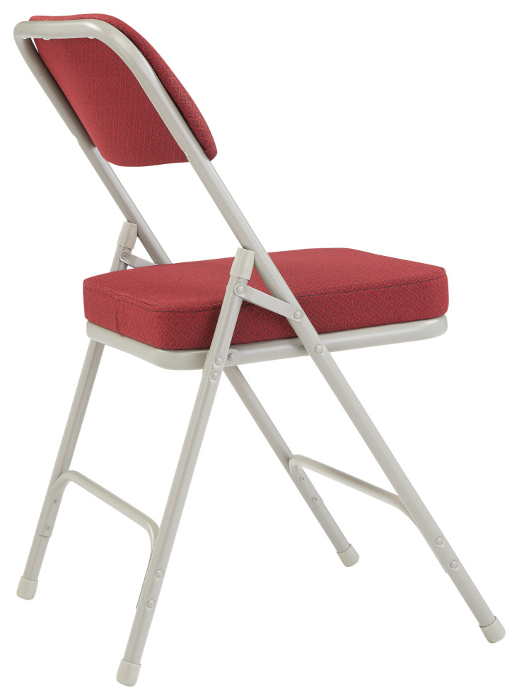 NPS 3200 2 quotFabric Upholstered Double Hinge Folding Chair  Set of 2   Contemporary   Folding Chairs And Stools   by National Public Seating  Houzz