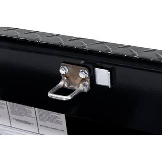 Weather Guard 41 in. Diamond Plate Aluminum Low Profile Lo-Side Truck Tool Box 180-0-03