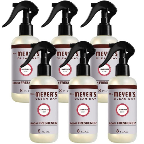 Mrs. Meyer's Clean Day Room Freshener， Lavender， 8 oz， Non-Aerosol Spray， 6/Carton (670763)