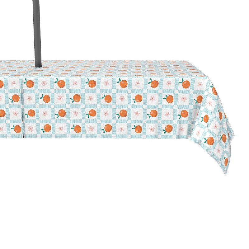 Water Repellent， Outdoor， 100% Polyester， 60x104， Summer Orange and Floral Check