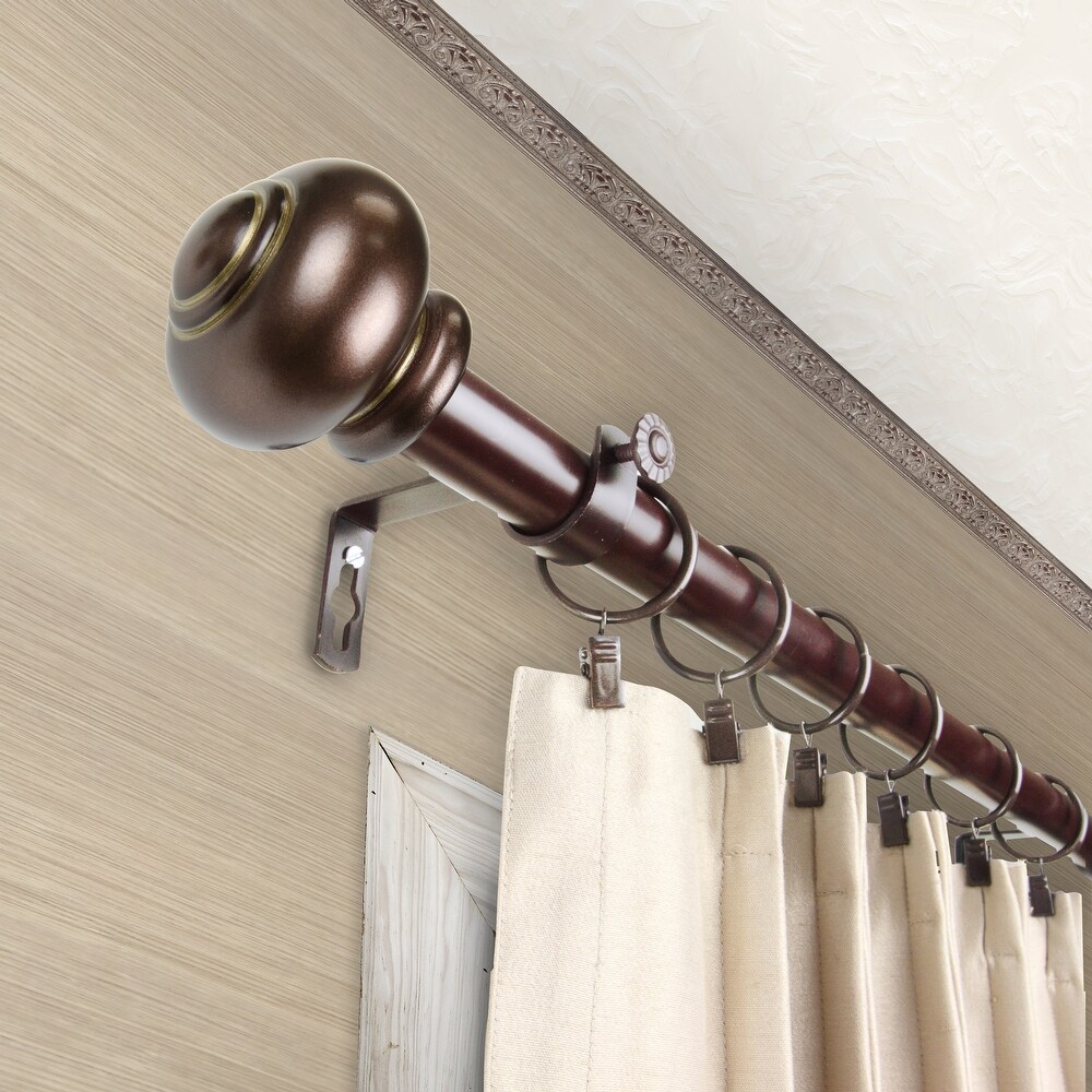 InStyleDesign Coiled 1 inch Diameter Adjustable Curtain Rod