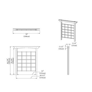 VITA 61L x 82H Heartwood Cedar Trellis Golden Brown VA68899 VA68899