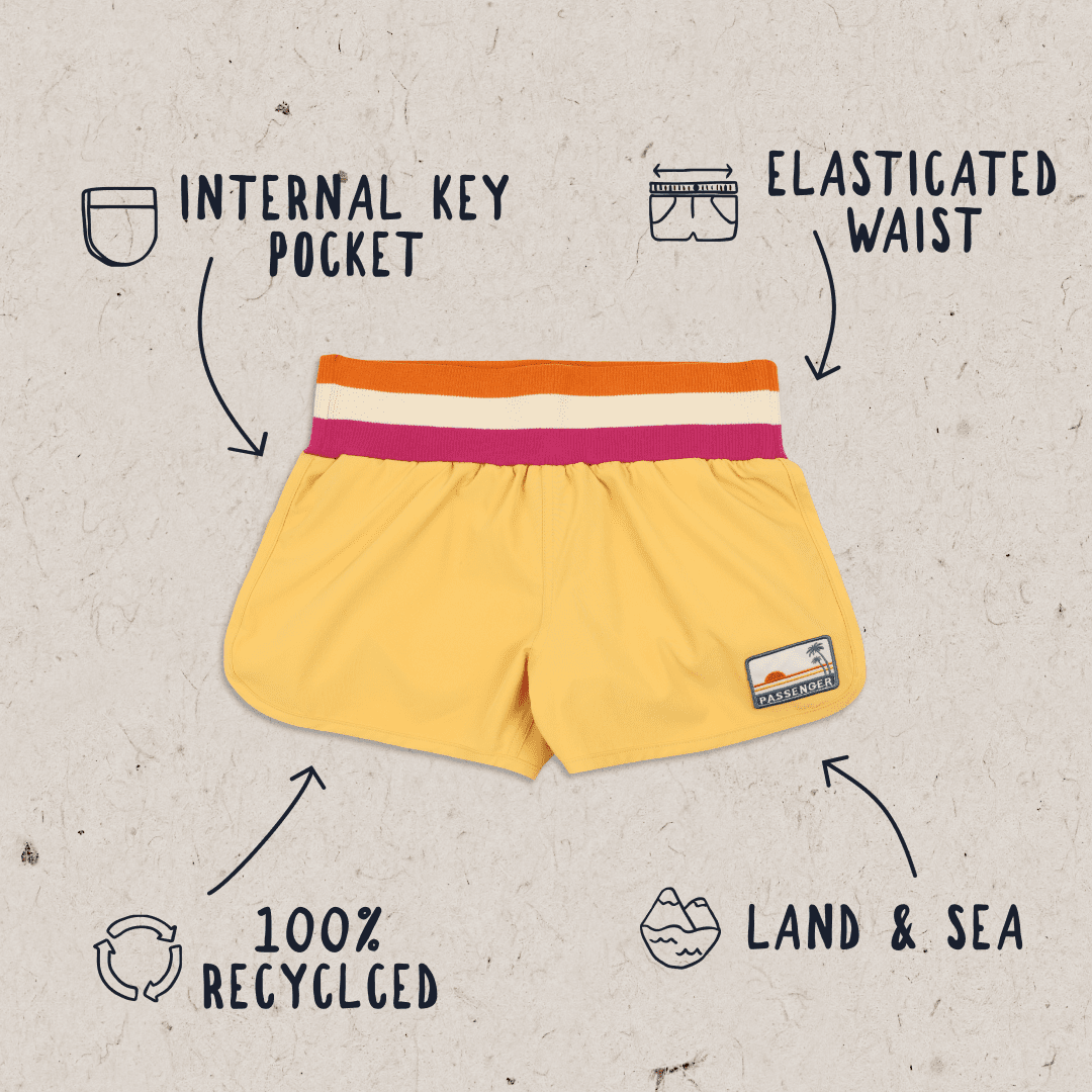 Explore Recycled All Purpose Shorts - Ochre Yellow