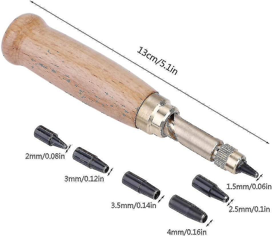 Leather Punch Tool Sewing Automatic Punch Belt Punch Wipunch Head 1.5 / 2 / 2.5 / 3 / 3.5