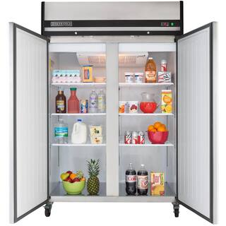 Maxx Cold Double Door Reach-In Refrigerator Top Mount 49 cu. ft.  Energy Star Stainless Steel MCRT-49FDHC