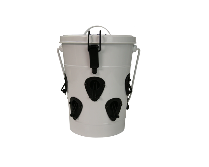 Heath White Bucket，， Bird Feeder - 21722