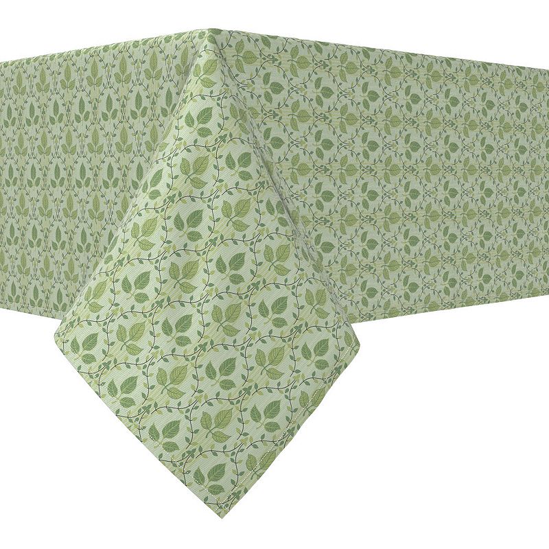 Rectangular Tablecloth， 100% Cotton， 52x104， Stamped Maple Leaves