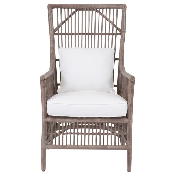 Rattan High Back Cushioned Arm Chair - 24