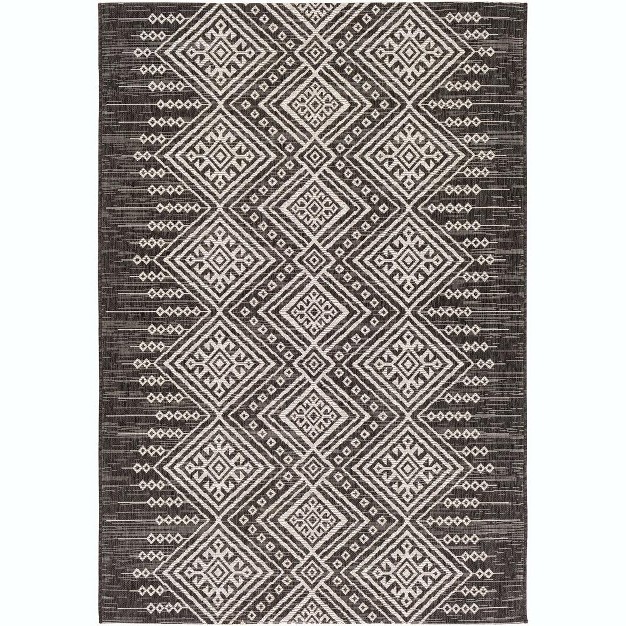 Mark amp Day Hamme Rectangle Woven Indoor And Outdoor Area Rugs Black white