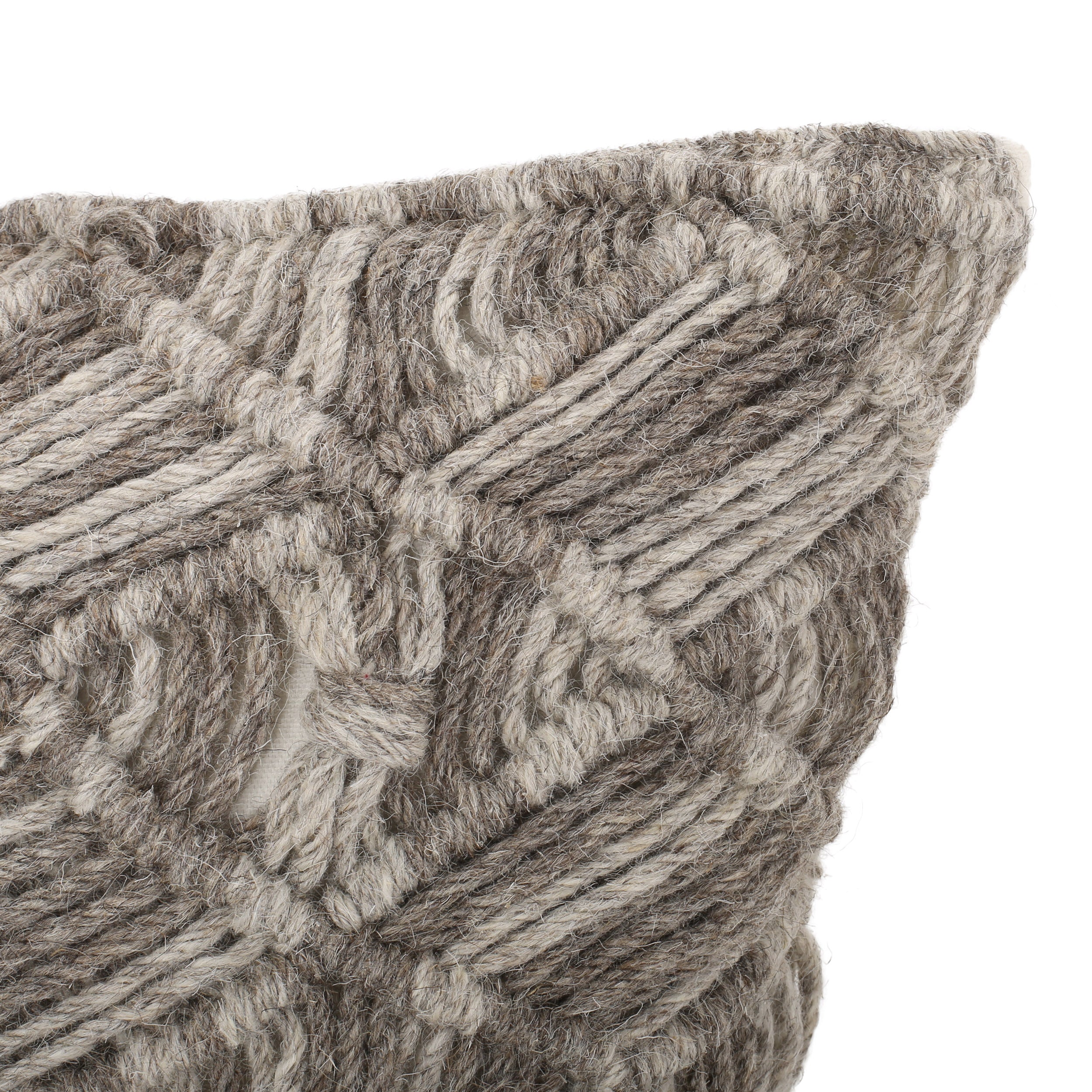 Jeniah Macrame Boho Throw Pillow