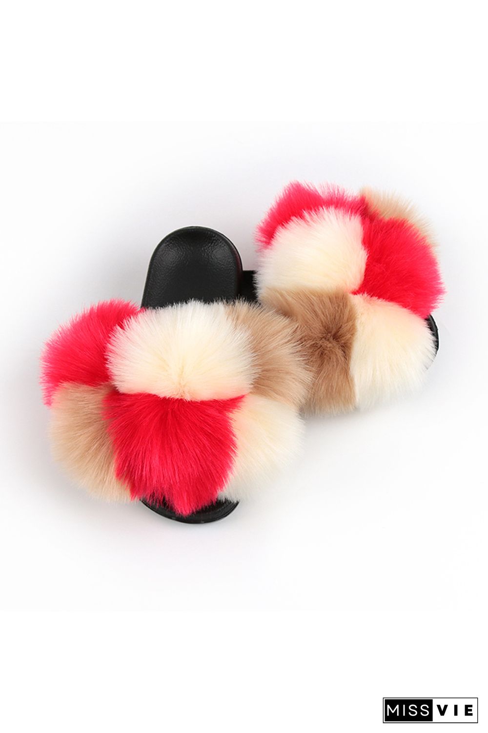 Colorful Fluffy Home Slippers Wholesale